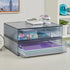 STORi STAX Plastic Stackable Organizer Drawers (Set of 2), Classic Grey, for Office Desk Accessories & Paper