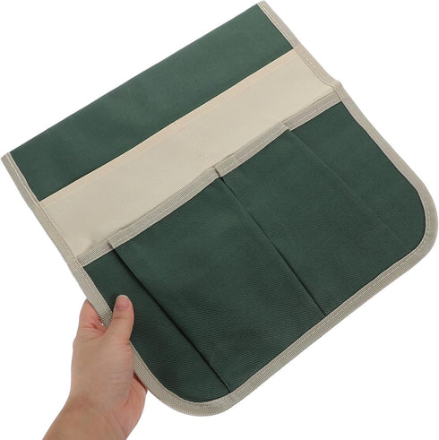 Garden Kneeler Seat Tool Bag with Striped Pattern Multifunctional Kneeling Bench Pouch for Gardening Tools Storage