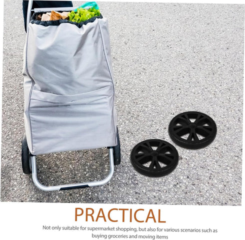 2pcs PRETYZOOM Cart Caster Wheel Hardware Rolling Cart Replacement Wheels Stair Climbing for Garden