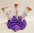 Test Tube Rack for 13mm Tubes, Holds 12 Tubes, Fun Hedgehog Design (Grape)