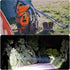 2-Pack Simpeak Hand Crank Solar Powered Flashlight, Emergency Rechargeable LED Survival Flashlight, Quick Snap Carbiner