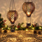 TERESA'S COLLECTIONS 2 Pack Hummingbird Flame and Hot Air Balloon Hanging Solar