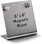 Magnetic Bulletin Board with Stand - Small Dry Erase Memo Board, Tabletop Metal Easel for Magnet Display, 8x8 Inches