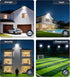 120W 14400LM 6ft 5000K IP66 2 Pack TigQiang Plug in Flood Light Outdoor, Brighter Exterior Security Lights Floodlight
