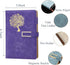 Fanery Sue Tree of Life Journal, A5 Refillable Writing Journal, 200 Pages, Faux Leather, Purple
