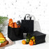 Grocery(9.45x9.45x5.91inch,Black,50 FoldTier Insulated Bags for Food Delivery, Lunch Bags Bulk Insulated Take Away Bag