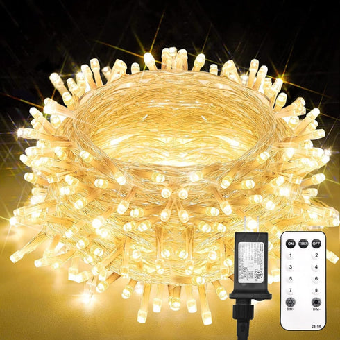 suddus 33FT LED String Lights, 100 Fairy Lights Plug in, Warm White Christmas Lights for Home, Yard, Room