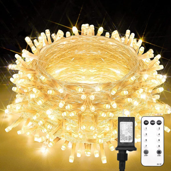 suddus 33FT LED String Lights, 100 Fairy Lights Plug in, Warm White Christmas Lights for Home, Yard, Room