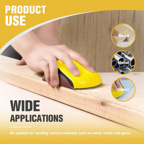 Sanding Block Hand Sander 5 Inch Hook and Loop for Automotive, Woodworking, Furniture Making, and DIY Crafts