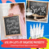 White Chalk Markers, Fine Tip (5 Pack 3mm), Liquid Chalk Marker Erasable for Chalk Board, Glass, Car Window