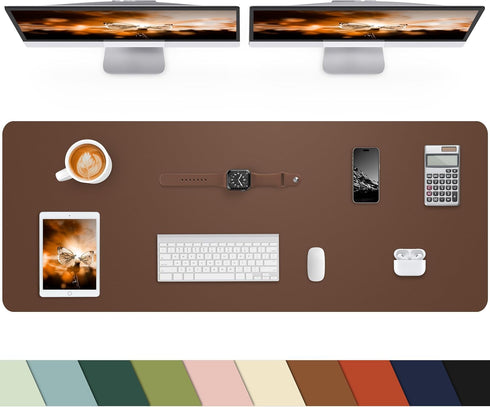 Extra Large Desk mat, Leather Desk Pad Protector,Office Desk Mat,Mouse Pad, Non-Slip