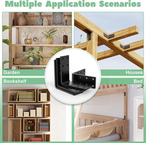 Furniture,8 3''x3''x1.2'' Braces,11-ga L Brackets for Wooden Pcs Corner Extra Thick Heavy Duty Shelf Bracket,Metal