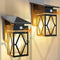 2 Pack Solar Porch Lights Outdoor, Dusk to Dawn & Motion Sensor