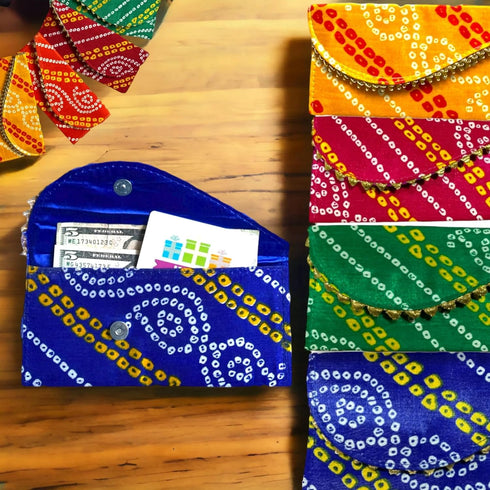 Pack Of 5 Money Envelopes For Cash Decorative Gotta Fabric Shagun Lifafa Gift Card Holder Lucky Cash Currency Holder Magnetic Tip Envelopes Wedding Diwali Gift by LOVENSPIRE
