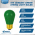 Bulbs (4-Pack) Bulbs S14 Dimmable 11W E26 Bulb 130V OHLECTRIC String Light Christmas Ceramic Green Incandescent Base