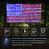 420 4th Solar American Flag String Lights - Waterproof Led Solar Powered Flag Net Light for of July Memorial Day