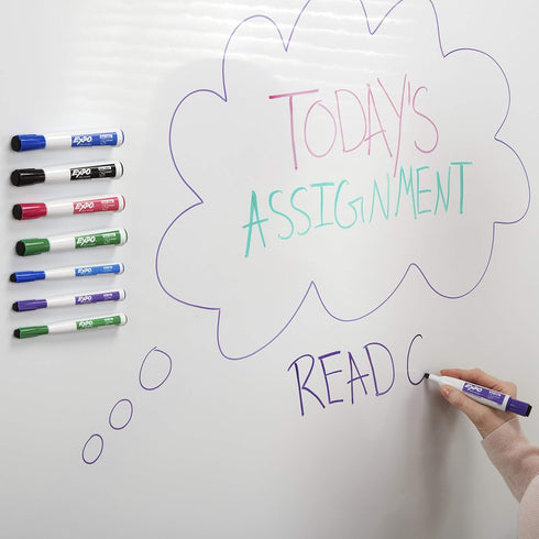 Expo Magnetic Dry Erase Markers with Eraser, Assorted Chisel Tip, 4 Count