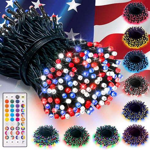 LitHome 33Ft 100 LED Color Changing Christmas String Lights, 35 Colors 9 Modes