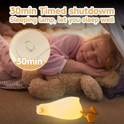 Cute Duck/Chicken/Rabbit/Panda NightLight, LED Squishy Animal Novelty Lamp for Toddler Baby Kids, Nursery Touch Kawaii