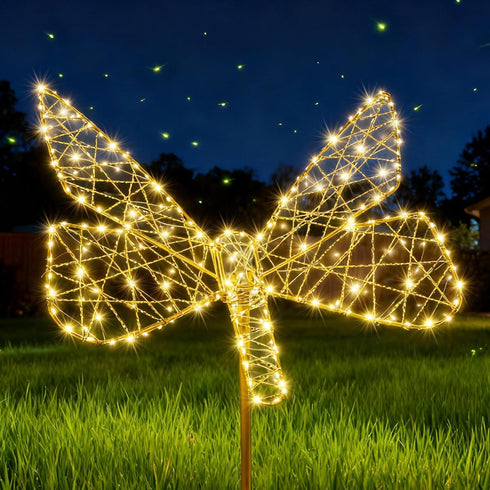 Flacchi Solar Garden Lights Outdoo Waterproofr - Butterfly Decor with 240LED, Solar
