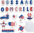 Whaline 95Pcs Patriotic Classroom Bulletin Board Decoration Kit God Bless America Bulletin Board Set Cartoon 4th of July Cutouts with Glue Points for Independence Day School Office Home Decor