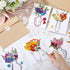 Dunzoom 30 Set Set 150 DIY Wedding Greeting Cards with Envelopes Wedding Thank You Dried Flowers Pressed Flower Cards