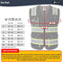 JKSafety Hi Vis Reflective Safety Vests for Men Women High Visibility Vest with Pockets Mesh Fabric Construction Safety Apparel Neon Vest for Work (220-Black XXL)