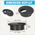 JTemgle 2" Grommet, 2 Black Desk Plastic Cable Hole Cover Computer Table Cord Wire Organizer Caps Desktop Cord