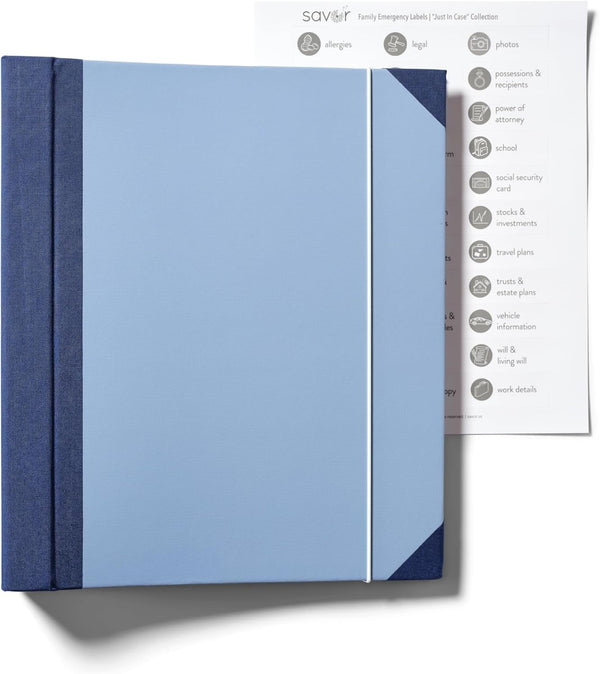 Savor Travel Keepsake Folio - Perfect Journal for Organizing Vacation Memories, Passports, Maps, Photos, Souvenirs