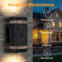 futxnziey 1 Pack, Outdoor Wall Lights Integrated LED Up Down Lights, Modern Black Outdoor Wall Light with Dusk to Dawn