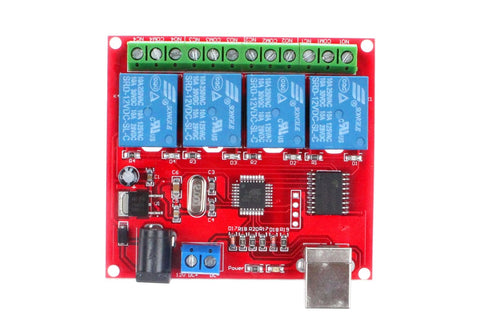 NOYITO 4-Channel 12V Computer USB Control Switch Relay Module, Plug and Play, Suitable for PC Smart Controller