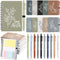 Janlaugh 20 Sets Inspirational Notebooks with Sticky Notes, Ballpoint Pens, Boho Aesthetic Journals