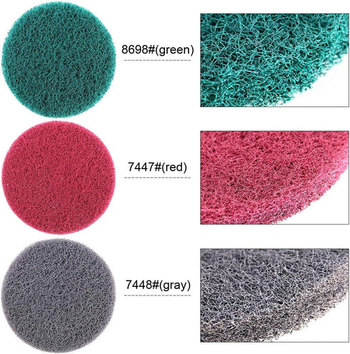 Swpeet 16Pcs 5Inch 3 1 Different Color Scrubbing Pads Drill Powered Brush Tile Scrubber Scouring Pads Cleaning Kit
