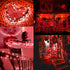 Outdoor Solar String Lights, 2 Pack 33ft 100L Red Copper Fairy Lights, 8 Modes Twinkle Decor for Christmas Wedding Party