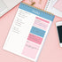 To Do List Notepad, Daily Planner Undated with 52 Sheets, 6.5" x 9.8" Checklist Productivity Organizer with Hourly