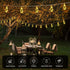 24FT 20 Bulbs, 8 Solar String Lights, Solar Outdoor String Lights, Solar Powered Patio Lights with Shatterproof