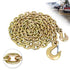 TKK G80 Transport Binder Chain, 3/8 Inch x 8 Foot Heavy Duty Chain for Transporting and Towing Equipment