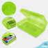 Enday Green Pencil Box, Plastic Pencil Case, Multipurpose Storage Utility Box Organizer with Snap Closure for Home and