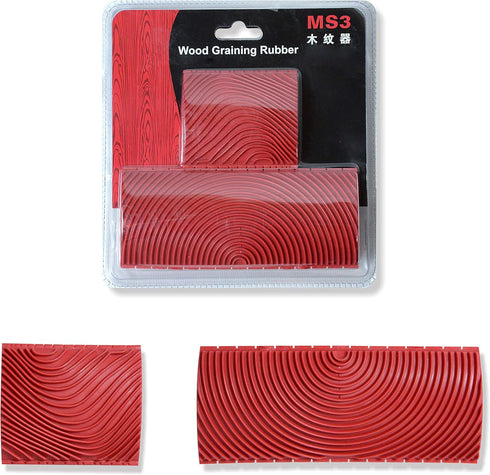 Wood Graining Painting Tool, Rubber Empaistic Wood Grain Tool for Household Wall Art Paint 3"/6"(MS3)