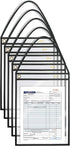Better Office Products 15 Pack Shop Ticket Holders, 9 x 12 Inches, Clear Both Sides, Stitched Black Canvas Edge Trim