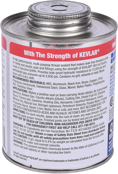 Hercules 15808 Megaloc Multi-Purpose Thread Sealant, 16 Oz Can, Blue Liquid Paste