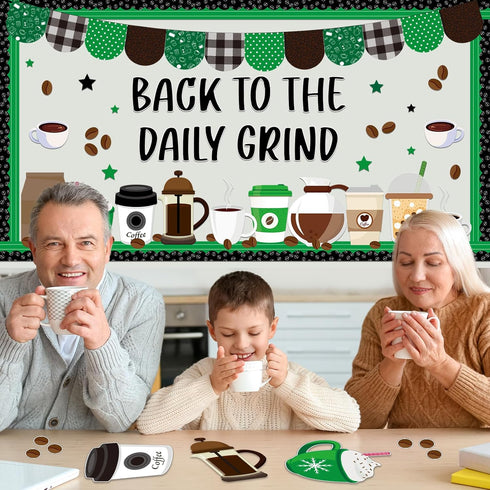 Coffee Bulletin Board Set Coffee Cup Decorations Hot Cocoa Cutouts for Teachers Students Back to School Decor