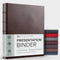 Gallery Leather 3 Ring Binder with Plastic Sleeves, Includes 10 Sheets, 8.5" x 11" Presentation Binder