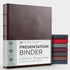 Gallery Leather 3 Ring Binder with Plastic Sleeves, Includes 10 Sheets, 8.5" x 11" Presentation Binder