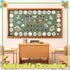 Ctosree 134 Pcs Safari Bulletin Board Set - We are Wild about Learning with Leaf Flower Wood Bead Animals Cutouts