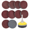 100 Pieces 2 Inch Sanding Discs, 80-3000 Grit Sandpaper with 1/4 Inch Shank Backing Plate for Drill Grinder Tool