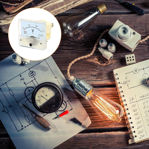 YOKIVE Analog Panel Voltmeter, Screw Mounted Electric Volt Meter AC150V for Circuit Testing Measurement Equipment