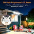 IP65 Aolyty Solar Motion Sensor Lights - Waterproof Solar Strobe Wall Lights - Bright White/Red & Blue Flashing