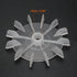 uxcell 120mmx15mm Round Shape Motor Fan Blade, White Engineering Plastic with 12 Vanes