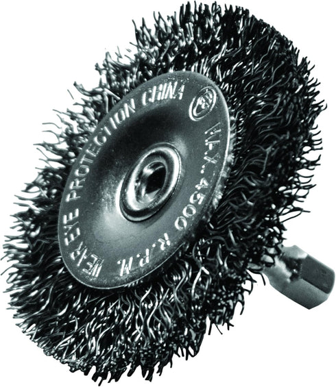 Century Drill & Tool 76443 Fine Crimped Radial Wire Brush, 4"